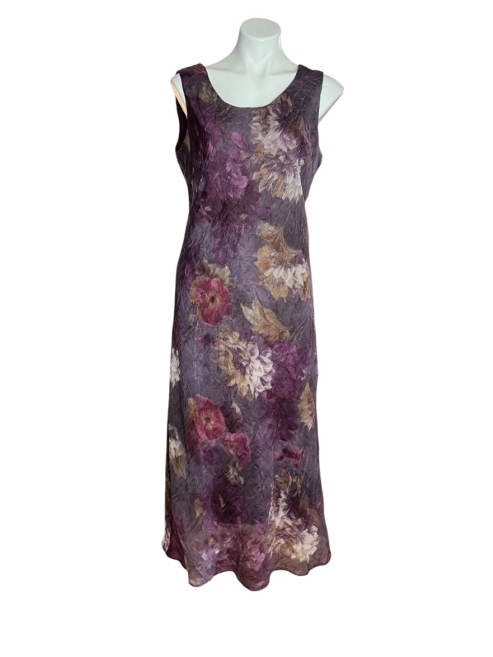 Vintage Fairy Grunge Purple Floral Maxi Dress 90s Whimsigoth Size 16